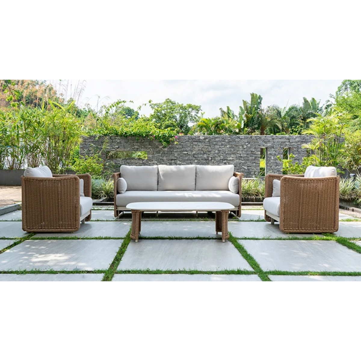 Arnie Wicker Rattan Modern Luxury Outdoor Furniture