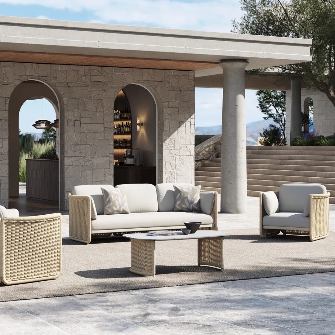 Arnie Wicker Rattan Modern Luxury Outdoor Furniture